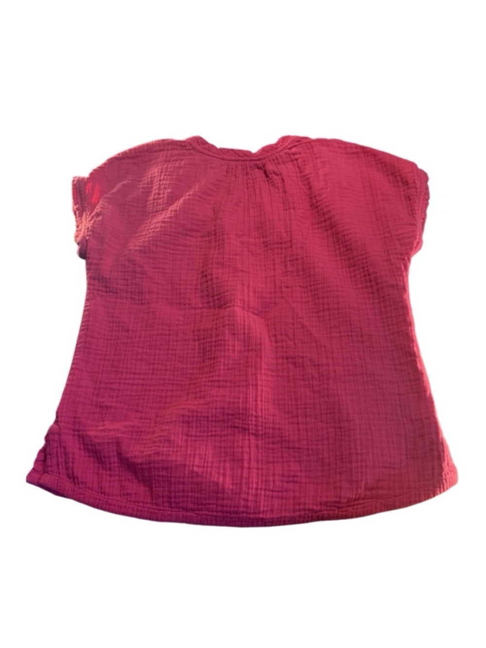 Soft Surroundings Gauze Top Shirt Women’s Pink Short Sleeve MP - Picture 4 of 8